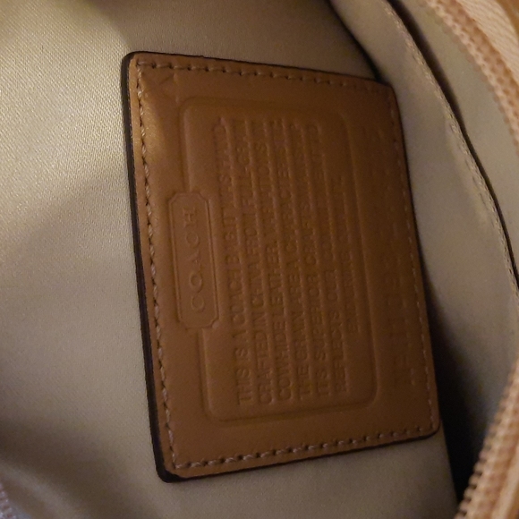 Tan shoulder bag y2k Coach Patent Leather w tags in pocket vintage - Picture 4 of 12